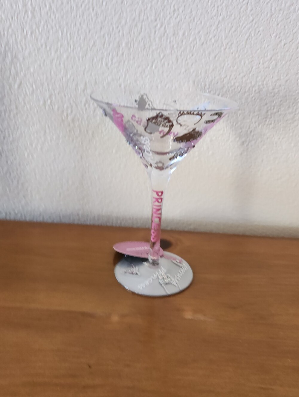 Lolita Pink Princess Martini Glass with Silver Accents - Picture 8 of 11